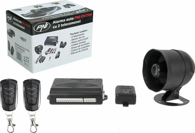 Car Alarm System Συναγερμός Αυτοκινήτου με 2 Τηλεχειριστήρια & Κεντρικό Κλείδωμα