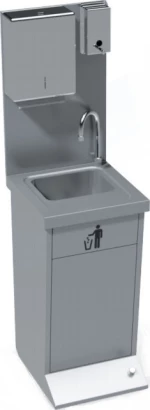 LPDX 45 Σταθμός πλύσης χεριών με ποδοβαλβίδα 45x46x155cm 45x46x155