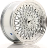 Japan Racing Wheels JR9 16x7.5 ET25 (4x100/108) Silver/Machined Lip-Silver Rivets