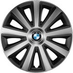 Versaco Σετ Τάσια Αυτοκινήτου με Σήμα BMW 4τμχ 16" Ασημί/Μαύρο