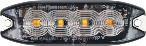 AMiO Στρόμπο 4LED 12/24V 9cm Πορτοκαλί