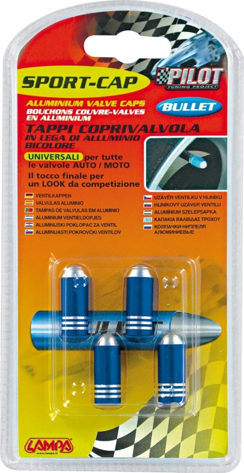 Lampa Καπάκια Βαλβίδων Bullet Μπλε 4τμχ
