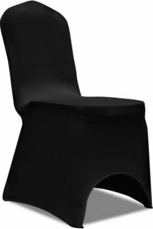 vidaXL Ελαστικό Καλύμματα Καρέκλας Μαύρο (24τμχ)