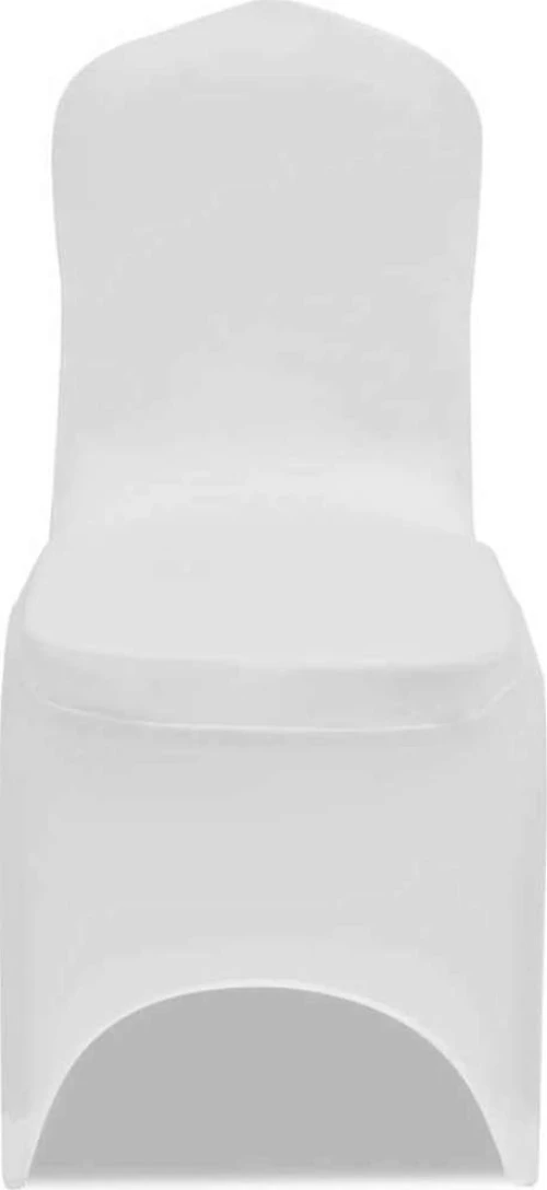 vidaXL Ελαστικό Καλύμματα Καρέκλας Λευκό (18τμχ)