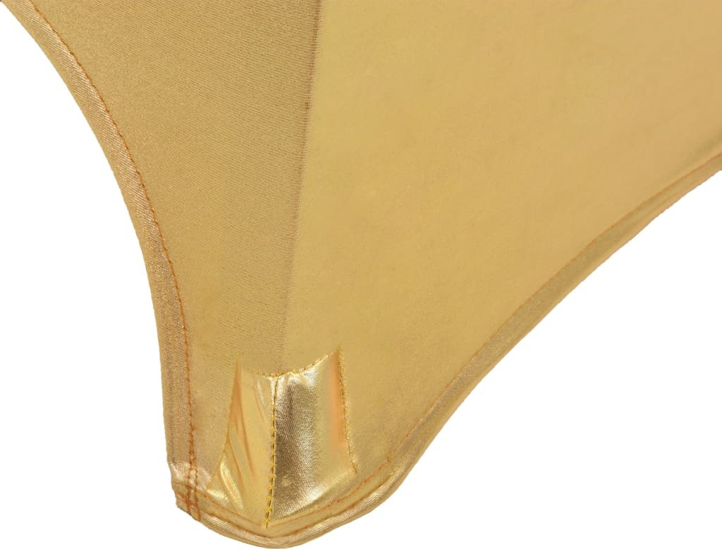 vidaXL Ελαστικό Κάλυμμα Τραπεζιού Χρυσό 70cm (2τμχ)