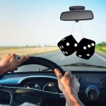 Auto Gs Διακοσμητικά Κρεμαστά Ζάρια Μαύρα Jumbo Size 9x9cm