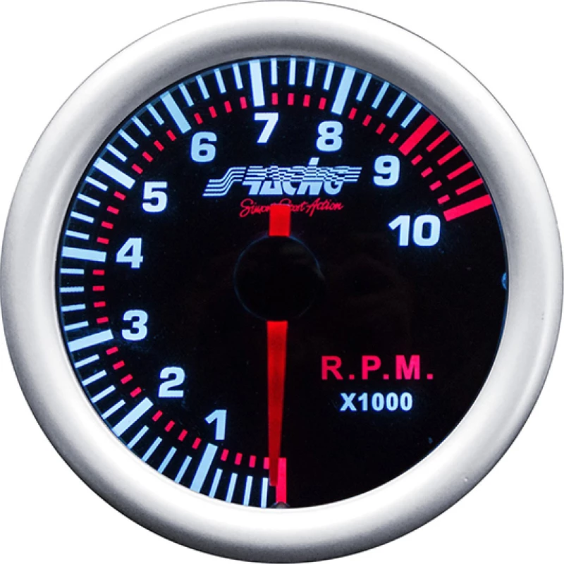 Στροφομετρο 0-10000Rpm 52Mm 2 Μαυρο Με Κοκκινο Φωτισμο
