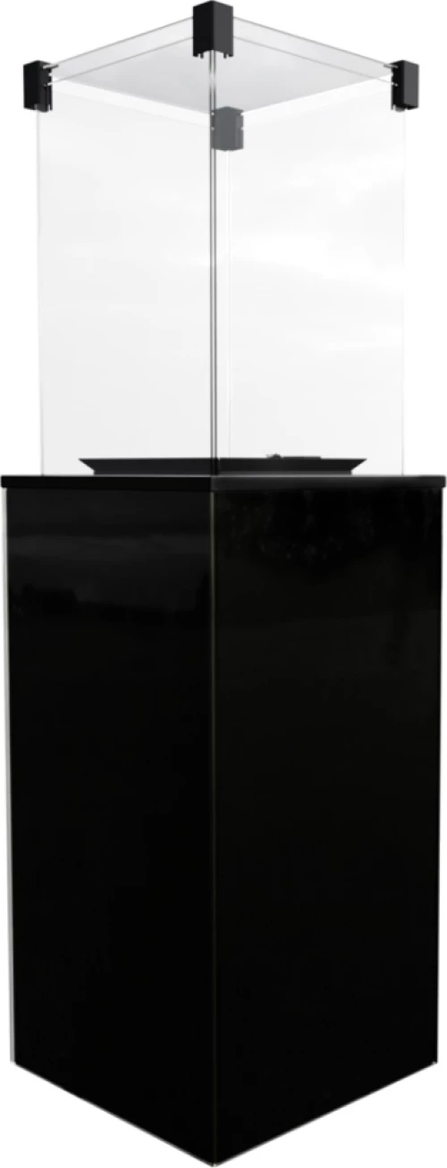 Patio/M/G31/37Mbar/Cz 7Kw Εστια Γκαζιου Με Επενδυση Απο Μαυρο Γυαλι Kratki