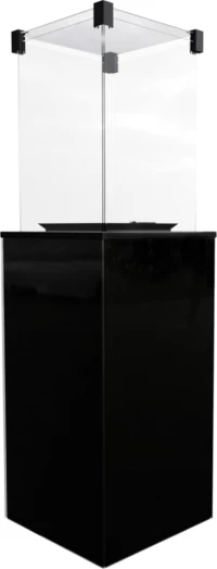 Patio/M/G31/37Mbar/Cz 7Kw Εστια Γκαζιου Με Επενδυση Απο Μαυρο Γυαλι Kratki