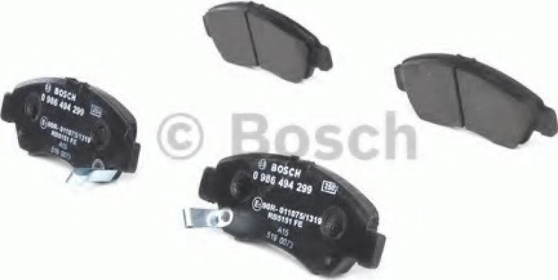 Bosch Σετ Τακάκια Εμπρός 4τμχ για Honda Civic / Jazz