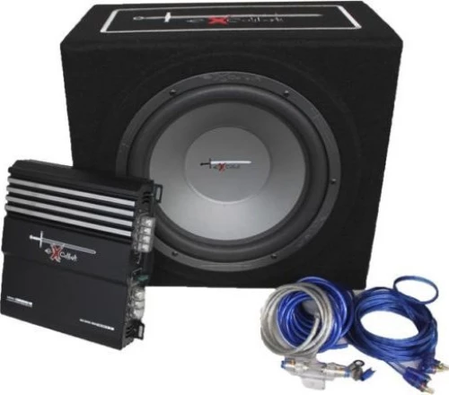 Excalibur Basspack X3 1000 Watt Πακετο Subwoofer Με Ενισχυτη Και Κιτ Καλωδιωσης!!