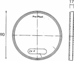 Auto Gs Αντανακλαστικά Στρογγυλά 80mm Βάση Πορτοκαλί 26111201