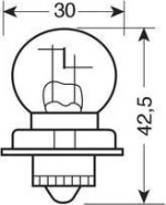 Lampa S3-P26s Asymetric 12V 1τμχ