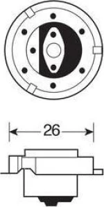 Lampa S3-P26s Asymetric 12V 1τμχ