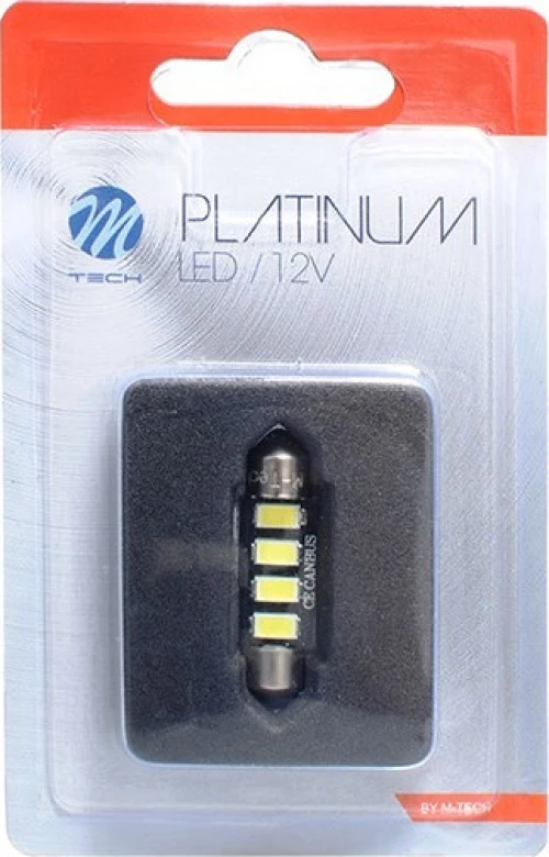 M-Tech C5W/C10W Can Bus Festoon 4 SMD 5730 White 12V 1τμχ