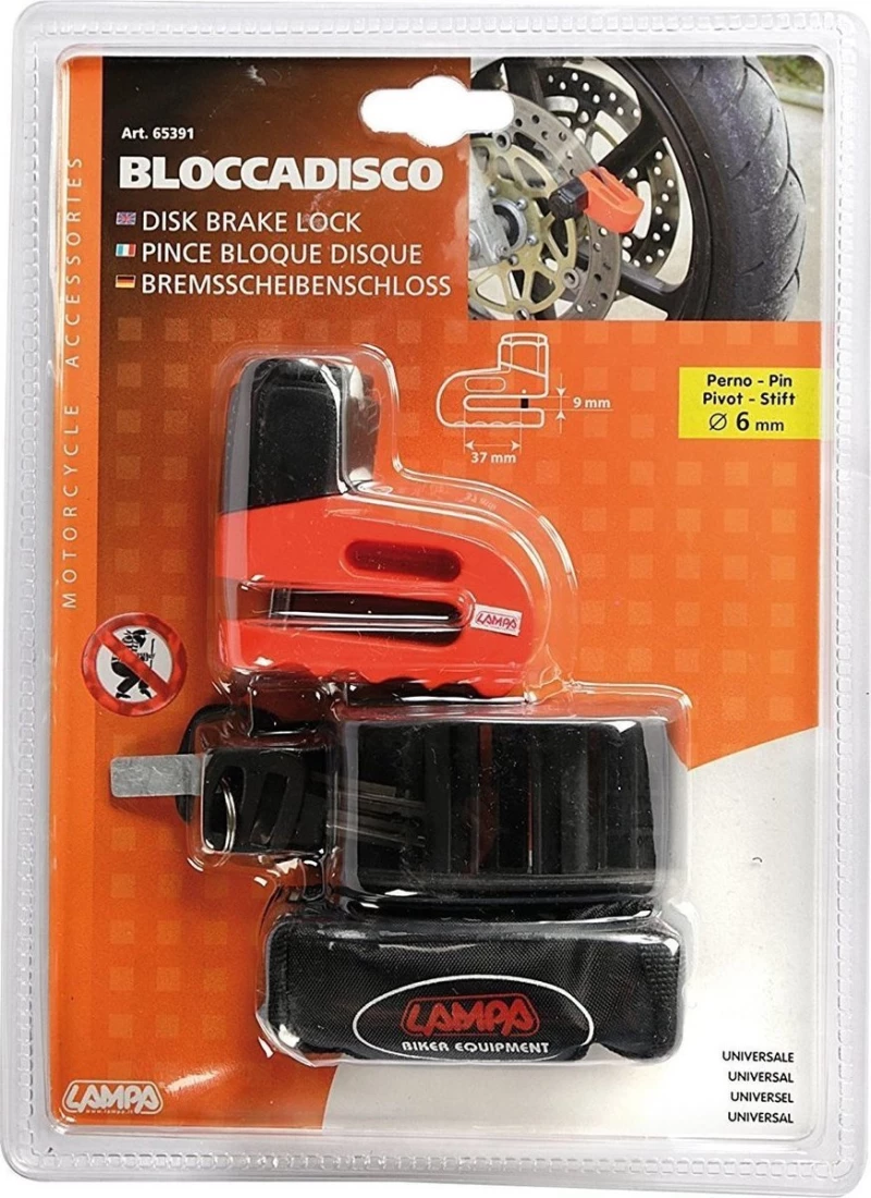 Κλειδαριά δισκόφρενου 6mm Lampa 65391