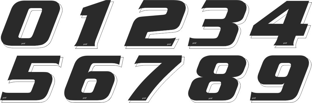 ΑΥΤΟΚΟΛΛΗΤΑ KIT BLACK NUMBERS 0-9 NUM115BKP| PRINT