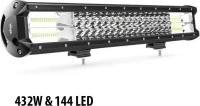 LED αδιάβροχος προβολέας μπάρα 432W 144 SMD 12V-24V