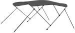 vidaXL Τέντα Σκάφους με 3 Αψίδες 183x140x137cm Γκρι