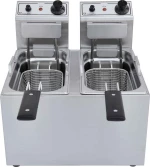 Φριτεζα Διπλη Επαγγελματικη Μονοφασικη 2*4Lt Tzethan Φ1004