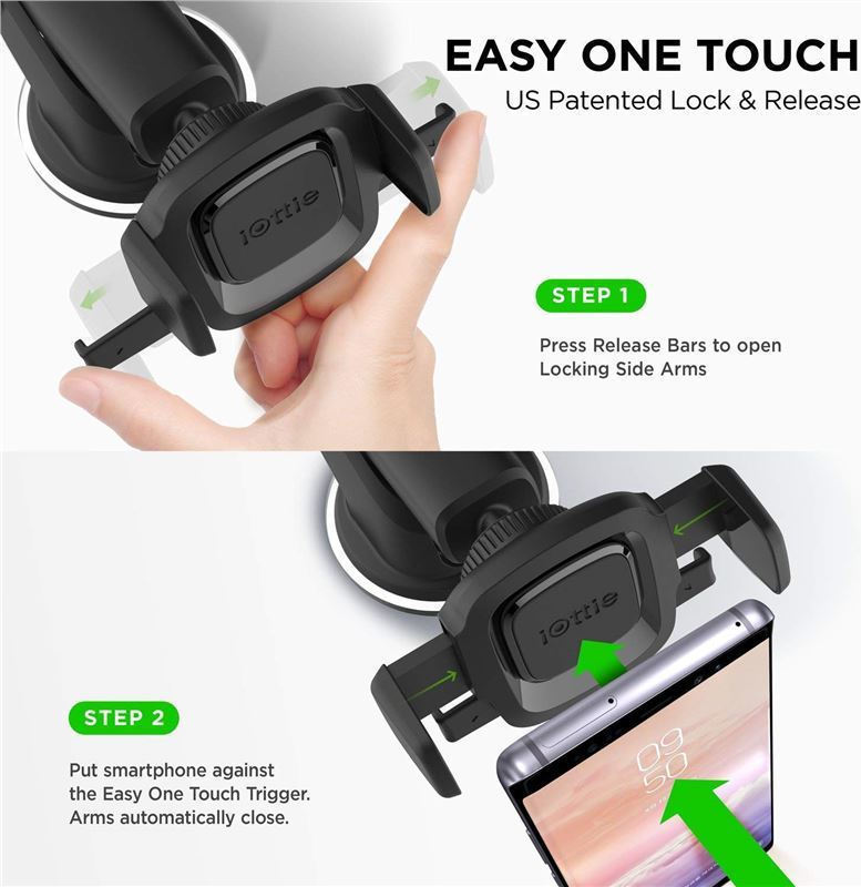 iOttie Βάση Κινητού Αυτοκινήτου Easy One Touch 4 Mini Dash & Windshield Mount με Ρυθμιζόμενο Βραχίονα