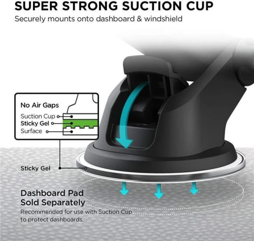 iOttie Βάση Κινητού Αυτοκινήτου Easy One Touch 4 Mini Dash & Windshield Mount με Ρυθμιζόμενο Βραχίονα