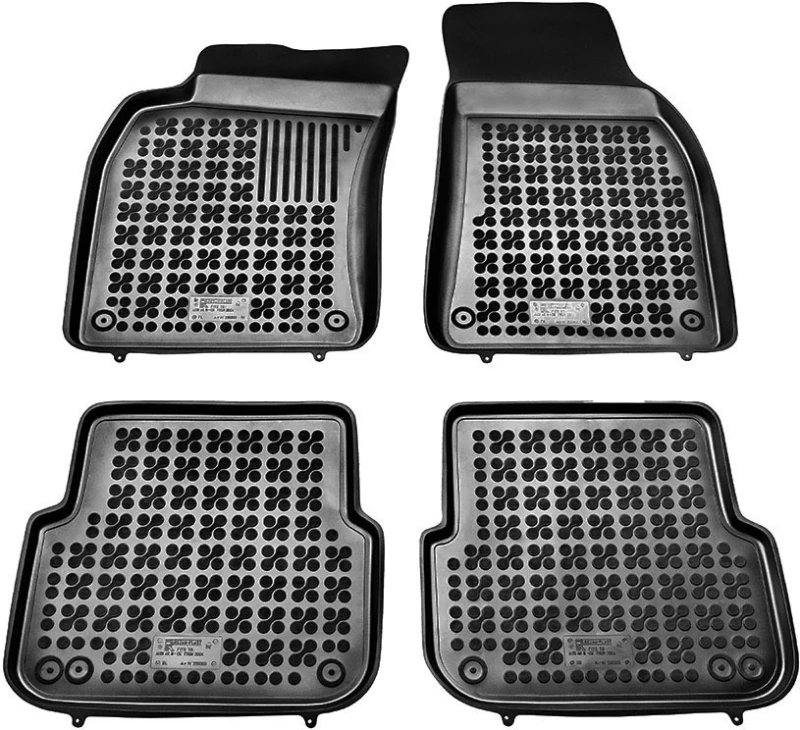 Rezaw Plast Σετ Πατάκια 4τμχ από Λάστιχο για Audi A6 2004 Μαύρο