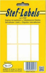 Stef Labels Αυτοκόλλητες Ετικέτες σε Λευκό Χρώμα 32x72mm