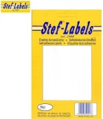 Stef Labels Αυτοκόλλητες Ετικέτες σε Λευκό Χρώμα 48x13mm