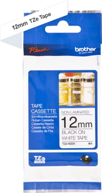 Brother TZE-N231 Ταινία Ετικετογράφου (8m x 12mm) Λευκό