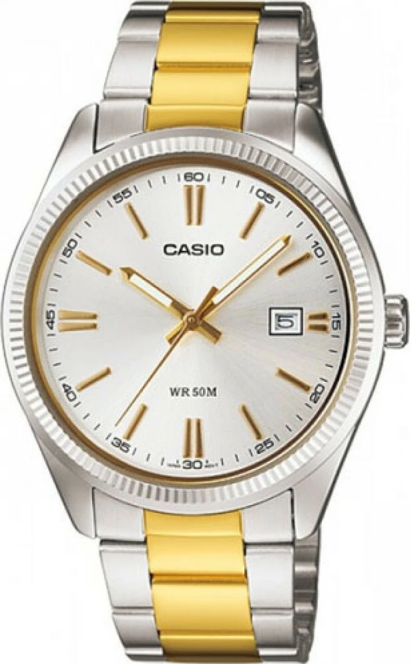 Casio Ρολόι με Μεταλλικό Μπρασελέ σε Ασημί χρώμα
