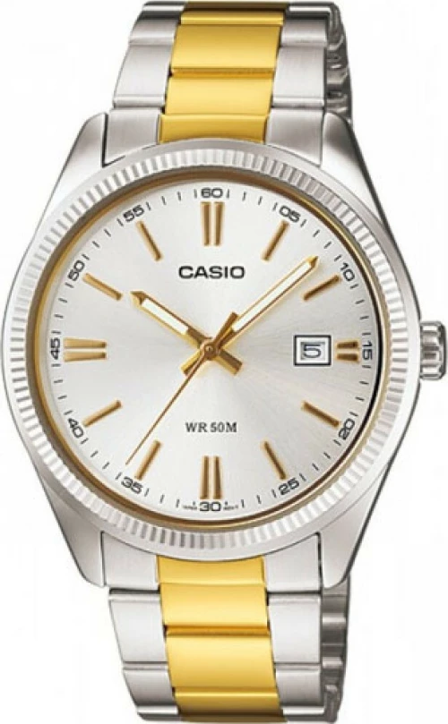 Casio Ρολόι με Μεταλλικό Μπρασελέ σε Ασημί χρώμα