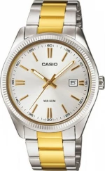 Casio Ρολόι με Μεταλλικό Μπρασελέ σε Ασημί χρώμα