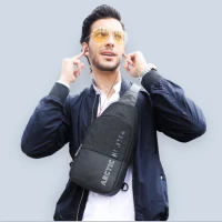 Arctic Hunter Τσάντα Crossbody Xb0058-Bk, Αδιάβροχη, Μαύρη