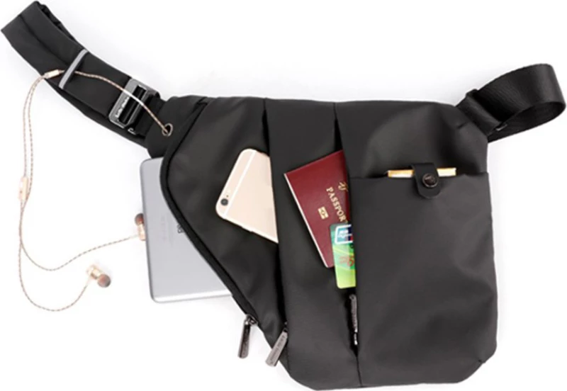 Arctic Hunter Τσάντα Crossbody Xb00041-Bk, Αδιάβροχη, Μαύρη