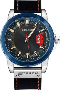 Curren 8284 Black Silver