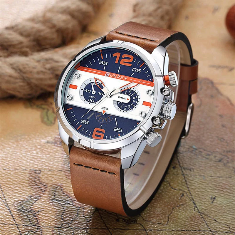 Curren 8259 Brown / Blue / White