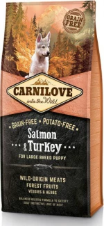 Carnilove Salmon & Turkey Large Breed Puppy 12kg+1.5kg
