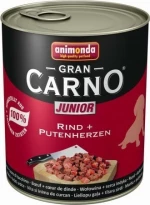 Animonda Gran Carno Junior Βοδινό / Καρδιά Γαλοπούλας 800gr