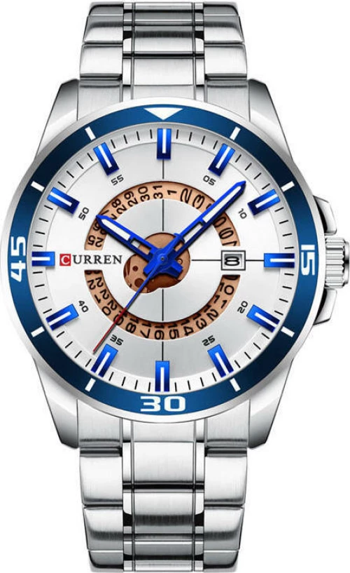 Ανδρικό Ρολόι Curren 8359 Silver-Blue