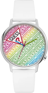 Guess Γυναικείο Ρολόι Guess White Rubber Strap V1020M1