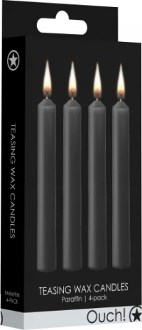 Shots Ouch! Parafin Teasing Wax Candles 4-pack Black 4τμχ
