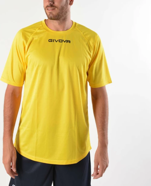 Givova One Αθλητικό Ανδρικό T-shirt Dri-Fit Κίτρινο με Λογότυπο