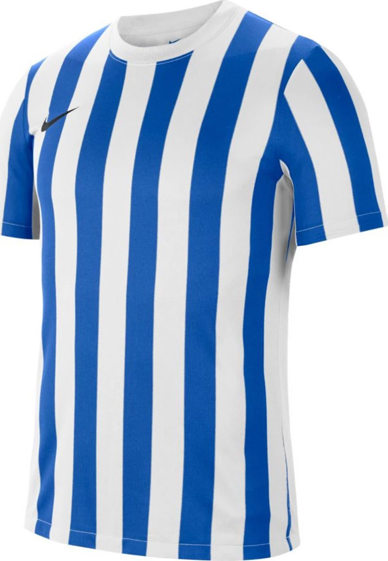 Nike Division 4 Αθλητικό Ανδρικό T-shirt Dri-Fit White / Blue με Ρίγες