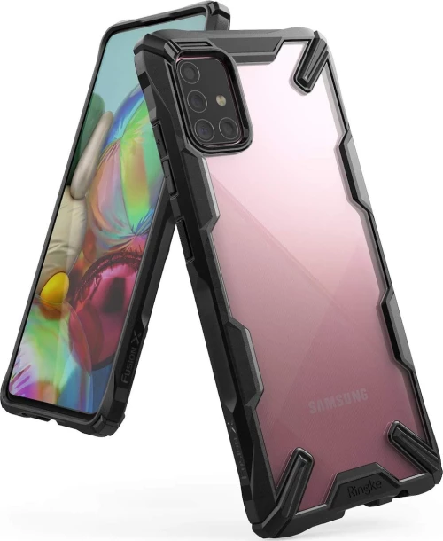 Ringke Fusion X Back Cover Μαύρο (Galaxy A71)
