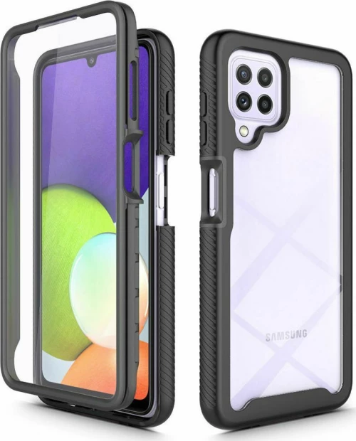 Tech-Protect Defence 360 Full Cover Συνθετική Ανθεκτική Μαύρο (Galaxy A22 4G)