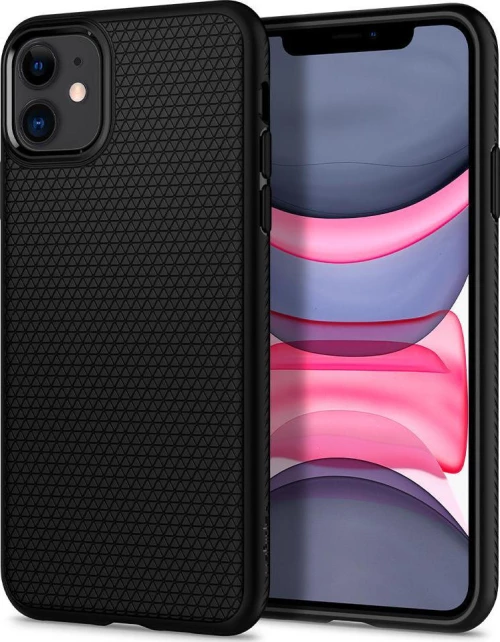 Spigen Liquid Air Back Cover Σιλικόνης Μαύρο (iPhone 11)