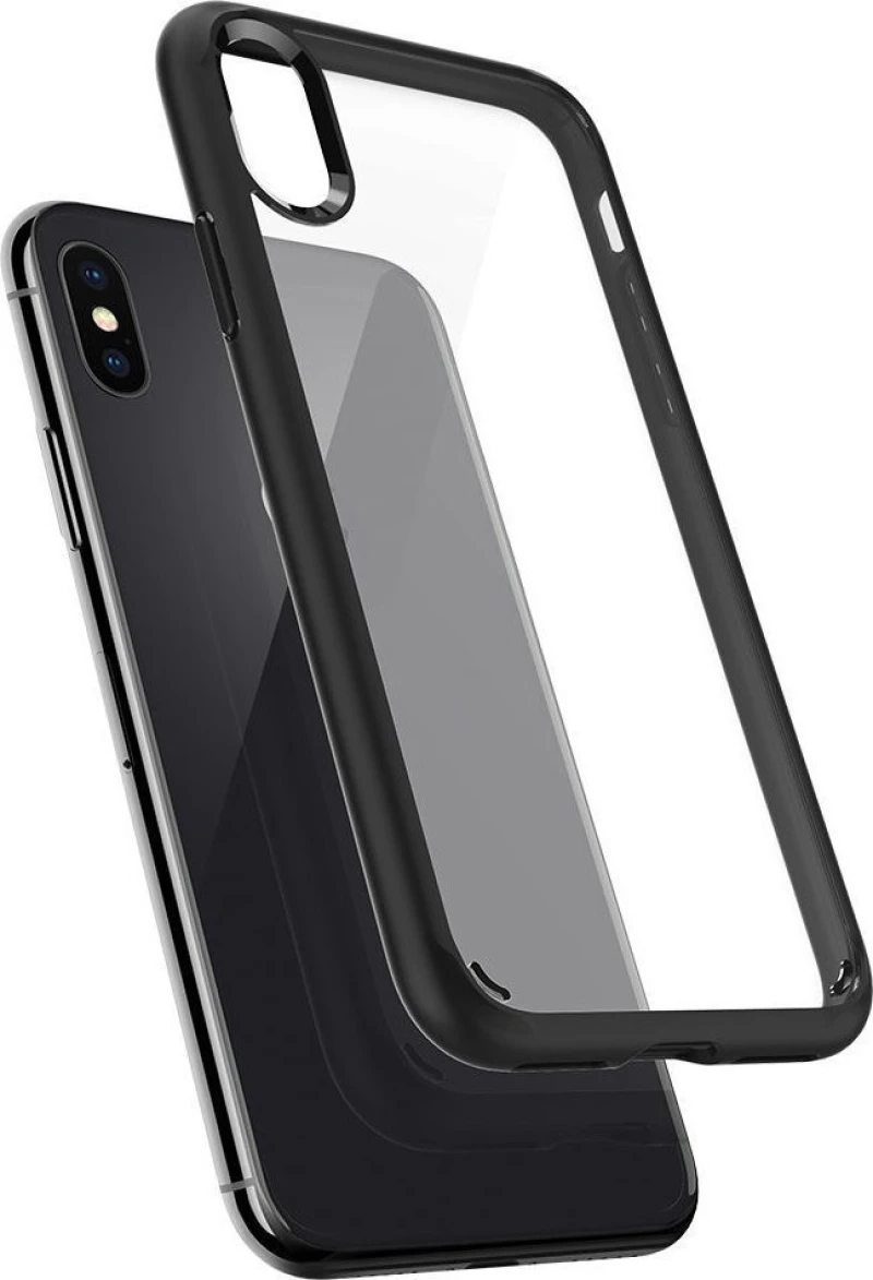 Spigen Ultra Hybrid Back Cover Πλαστικό Μαύρο Matte Black (iPhone X / Xs)