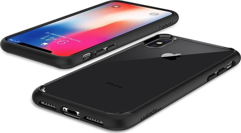 Spigen Ultra Hybrid Back Cover Πλαστικό Μαύρο Matte Black (iPhone X / Xs)