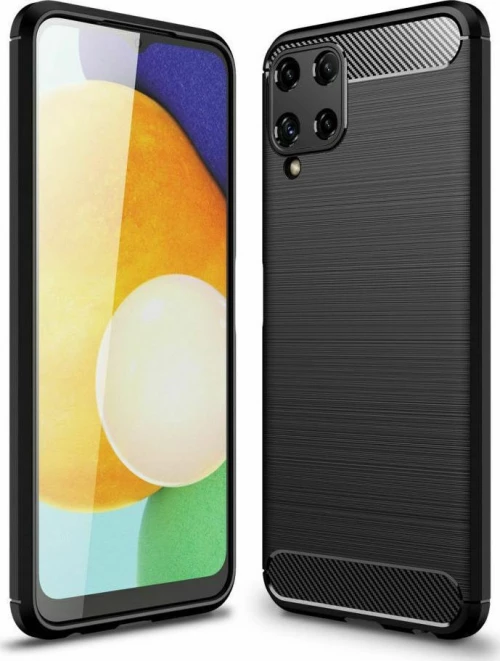 Tech-Protect Carbon Back Cover Σιλικόνης Μαύρο (Galaxy A22 4G)